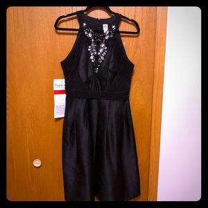 Black Jeweled Cocktail Dress by Sangria